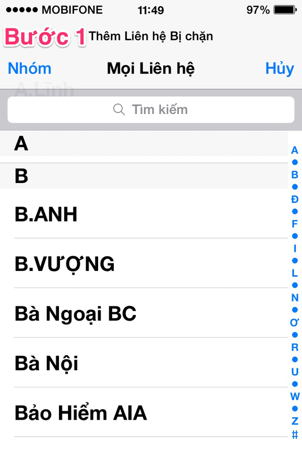Chặn cuộc gọi, tin nhắn iOS Chặn cuộc gọi, tin nhắn iOS