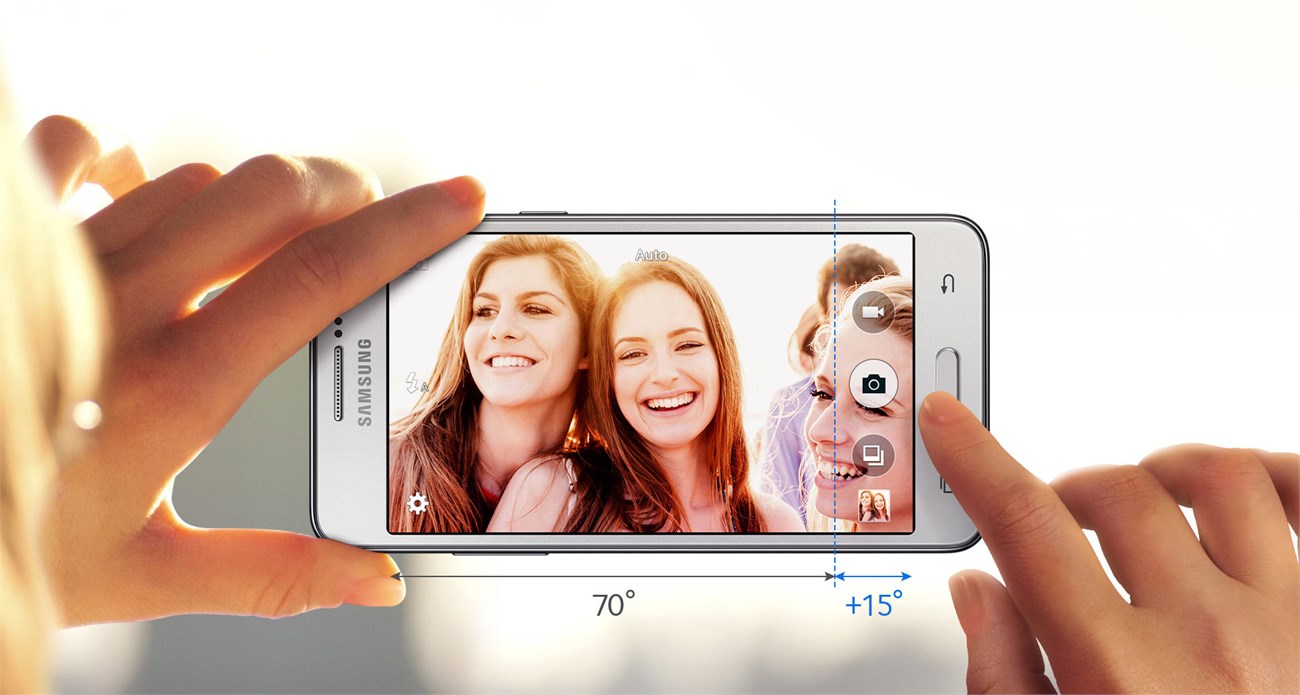 Samsung Galaxy Grand Prime G531 có camera sau 8MP kèm đèn LED Flash trợ sáng Samsung Galaxy Grand Prime G531 có camera sau 8MP kèm đèn LED Flash trợ sáng