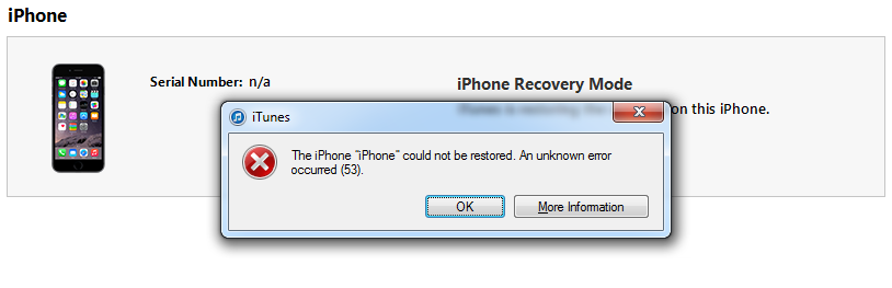 iPhone hiện thị lỗi “error 53” nếu phát hiện thành phần giả mạo iPhone hiện thị lỗi “error 53” nếu phát hiện thành phần giả mạo