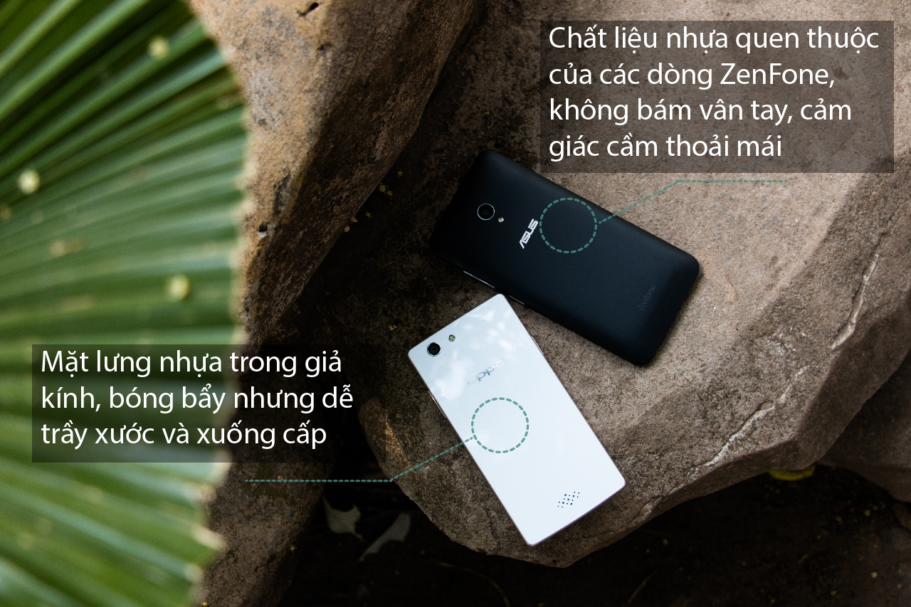 Mặt lưng Oppo Neo 5 và Asus ZenFone Go