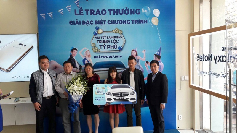 Khách hàng TGDĐ mua điện thoại Samsung 5 triệu trúng xe Mercedes 1.5 tỷ