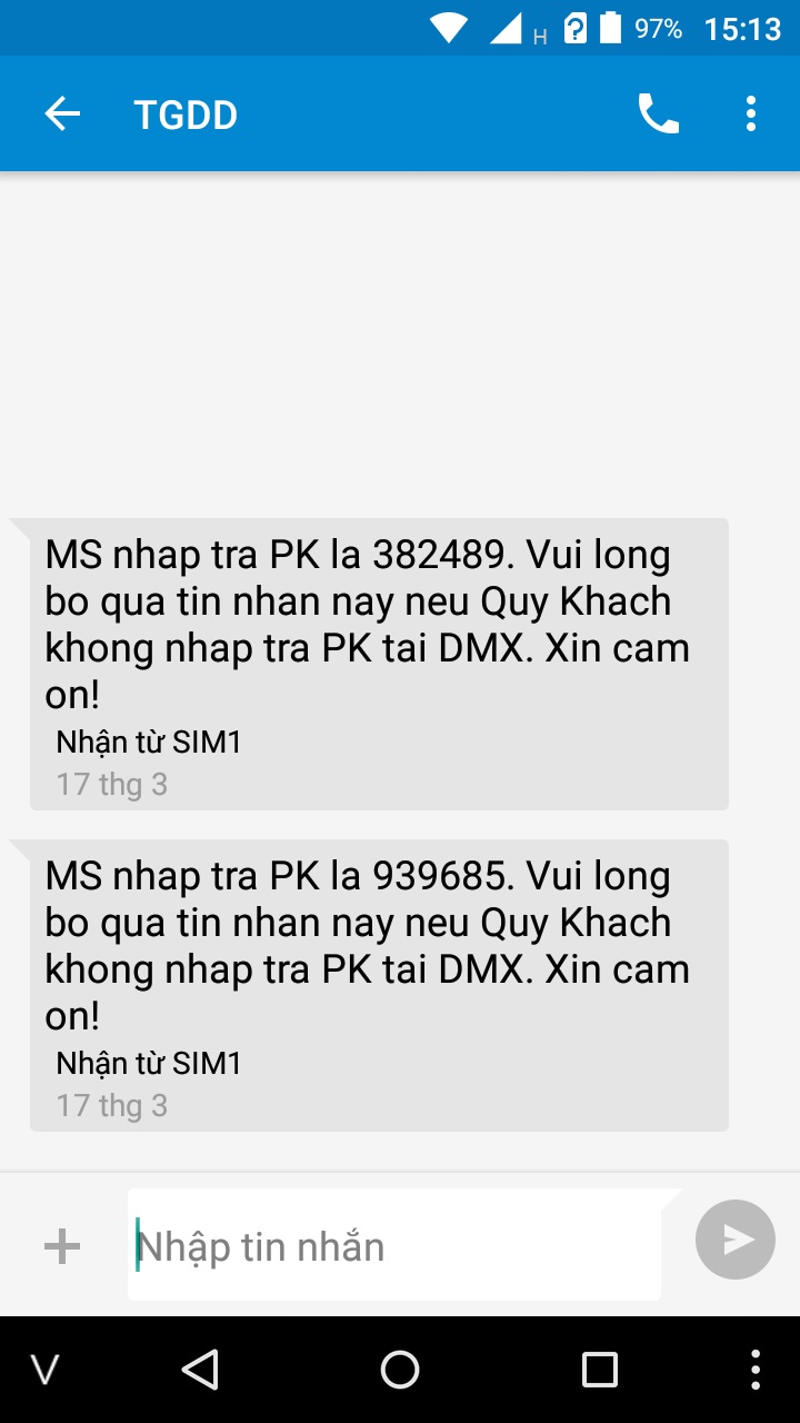 Mã xác nhận áp dụng cho quy trình đổi trả thiết bị Mã xác nhận áp dụng cho quy trình đổi trả thiết bị