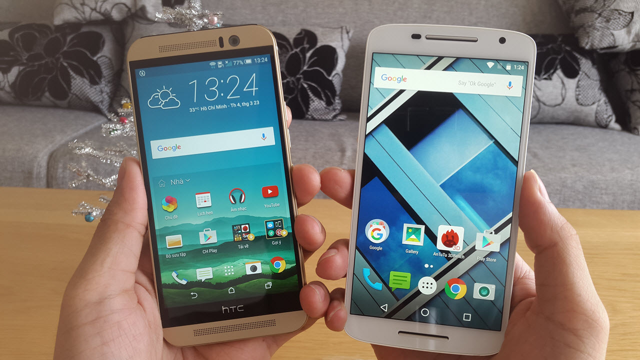 HTC One M9s và Motorola Moto X Play Có hơn 8 triệu chọn HTC One M9s hay Moto X Play?
