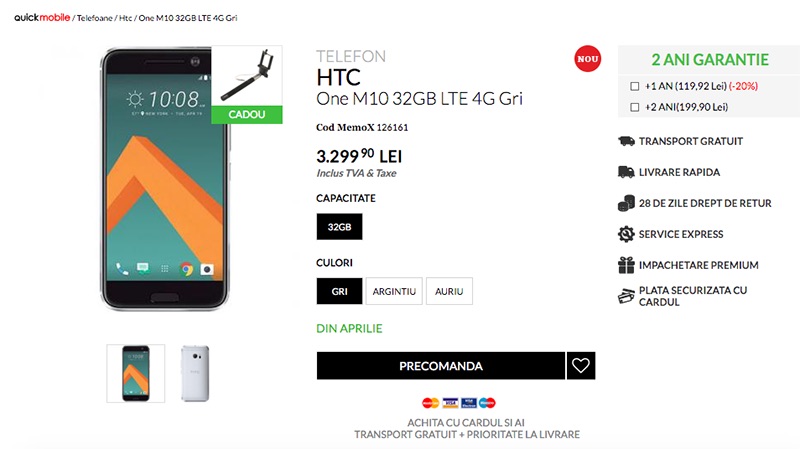 Một nhà bán lẻ đã cho phép đặt trước One M10 Một nhà bán lẻ đã cho phép đặt trước One M10