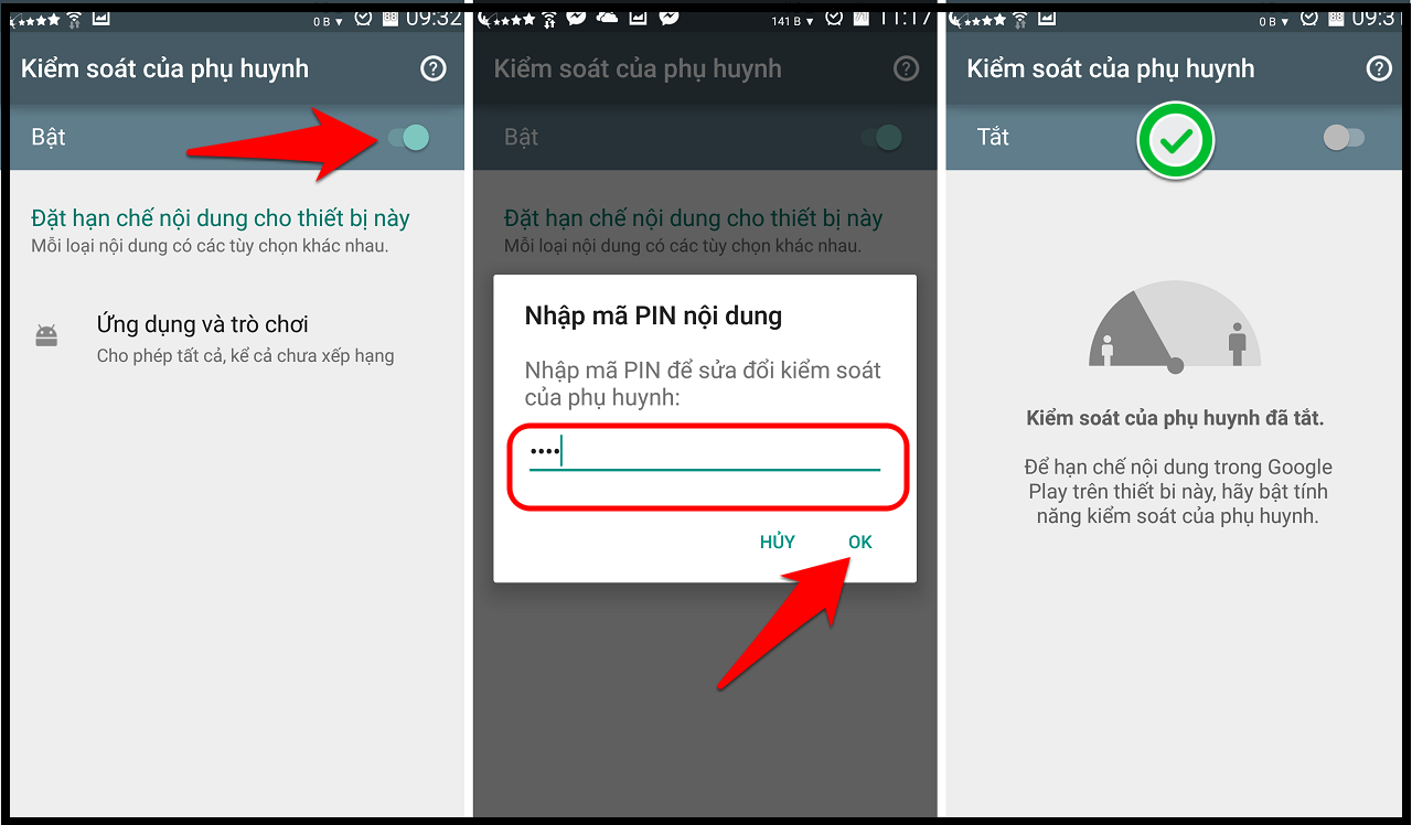 Hủy đi khi không cần dùng tính năng này nữa Hủy đi khi không cần dùng tính năng này nữa