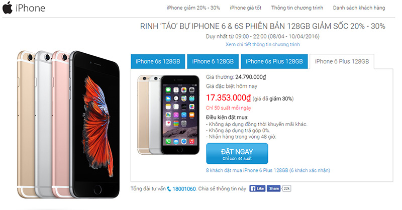 iphone6_1 iPhone 6, iPhone 6s giảm giá mạnh từ 5 đến 7 triệu đồng