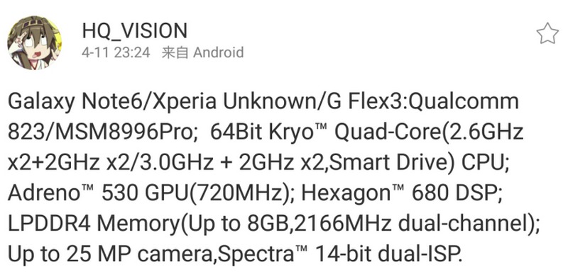 Cấu hình Galaxy Note 6 Cấu hình Galaxy Note 6