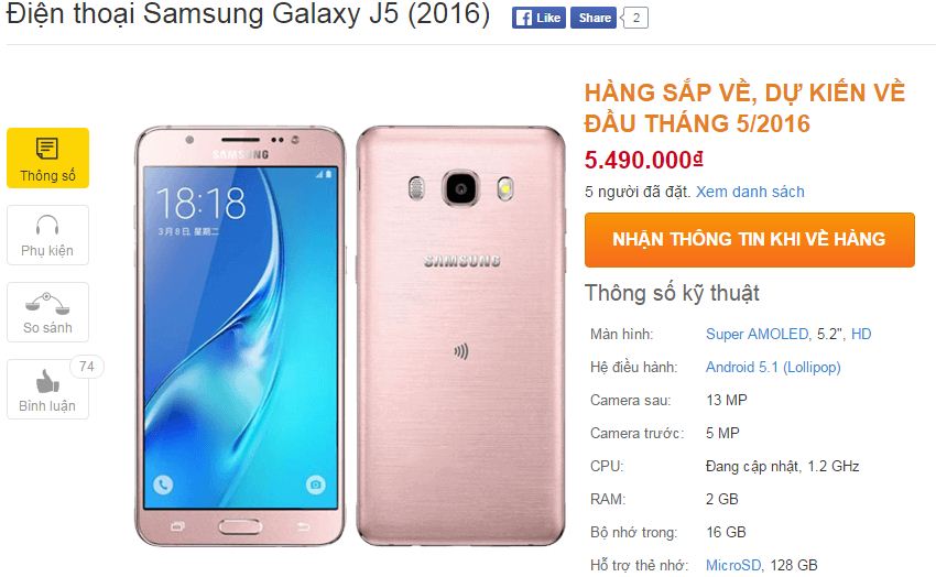 Galaxy J5 2016 Galaxy J5 2016