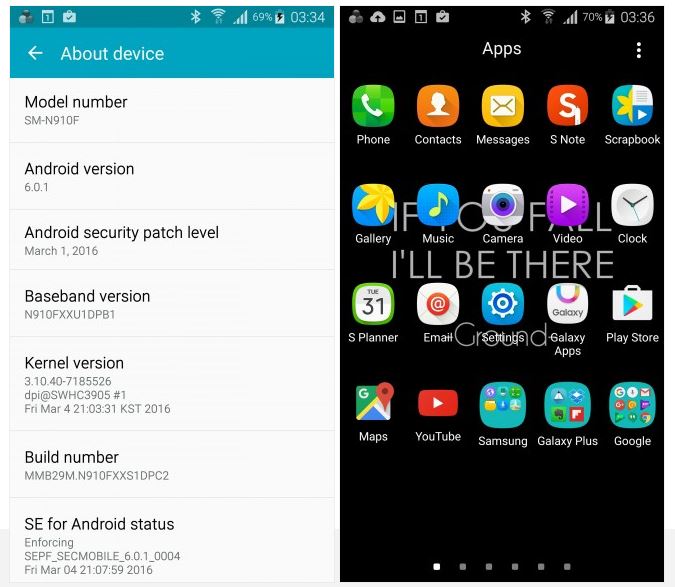 Galaxy Note 4 phiên bản N910F được cập nhật Android 6.0 Galaxy Note 4 phiên bản N910F được cập nhật Android 6.0
