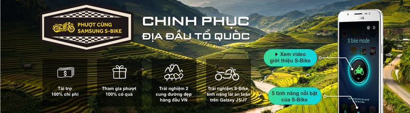 Samsung và TGDĐ chuẩn bị ra mắt chương trình “Phượt cùng Samsung S-Bike”