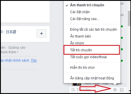 Tắt trò chuyện.