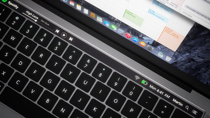 MacbookPro_1 Macbook Pro lột xác với màn hình phụ OLED, có thể cảm ứng