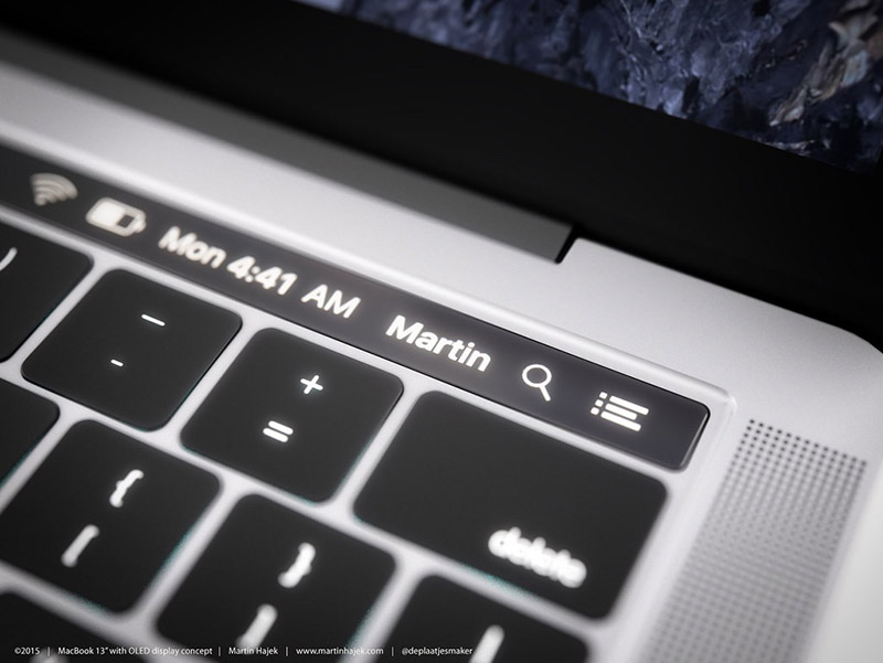 MacbookPro_1 Macbook Pro lột xác với màn hình phụ OLED, có thể cảm ứng
