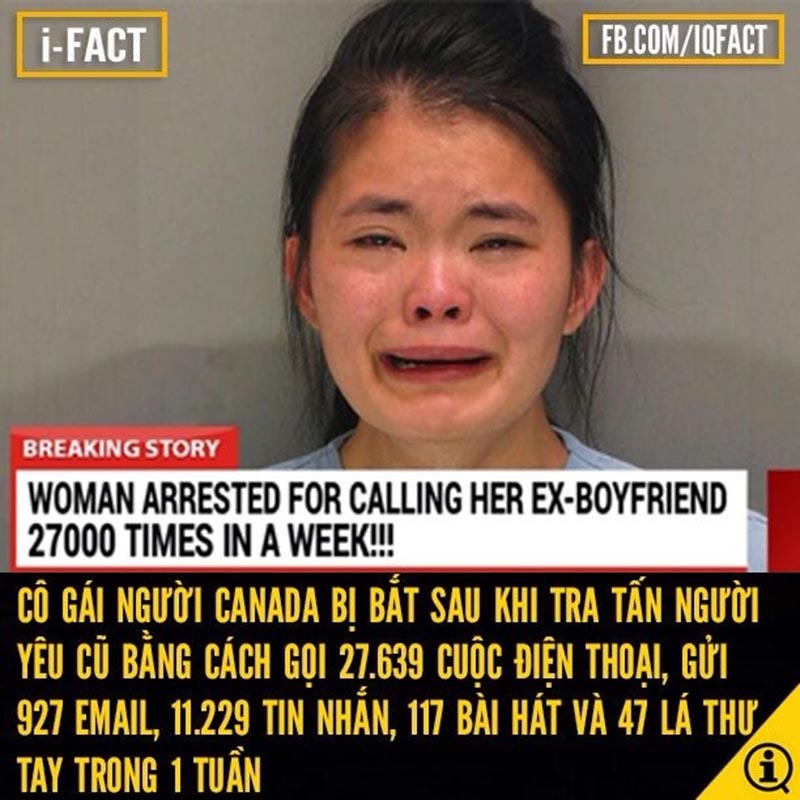 Đây là cô gái spam người yêu đến nổi bị bắt, đừng ai dại làm thử nha! Đây là cô gái spam người yêu đến nổi bị bắt, đừng ai dại làm thử nha!