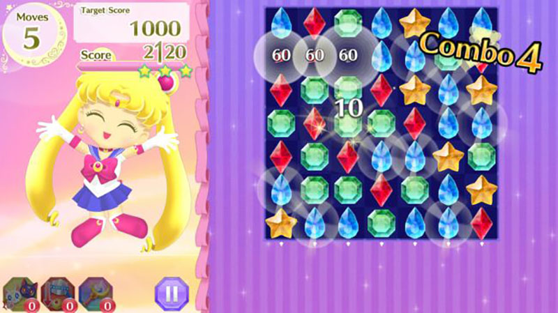 Game Sailor Moon Drops trên iPhone Hình ảnh trong game Sailor Moon Drops