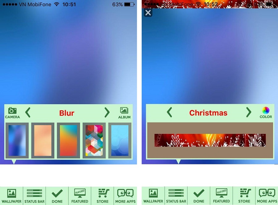 status bar