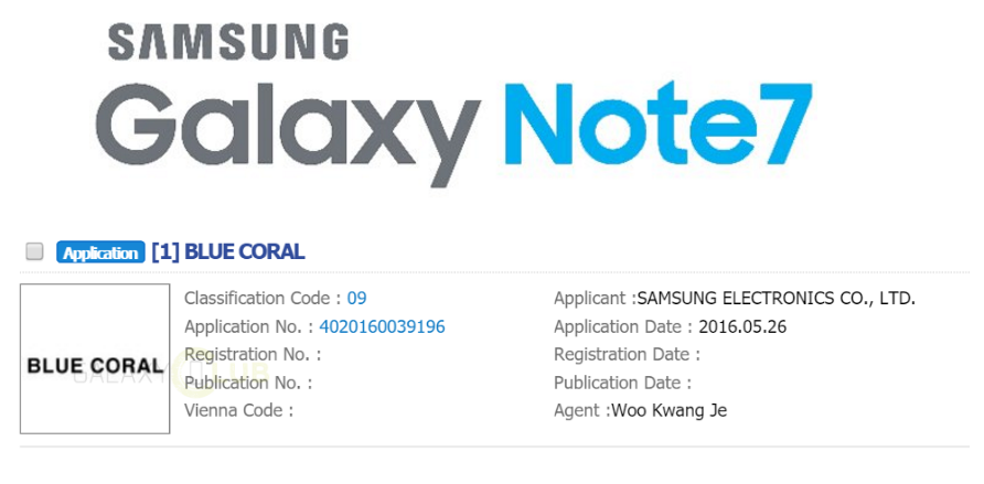 Galaxy Note 7 màu xanh sẽ được gọi là Galaxy Note 7 màu xanh sẽ được gọi là