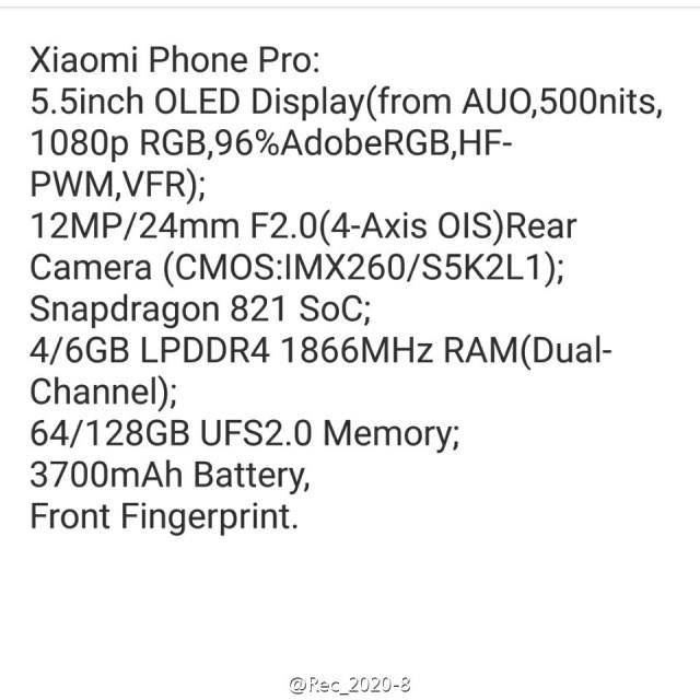 Xuất hiện mẫu smartphone Xiaomi sở hữu chip Snapdragon 821, RAM 6 GB Xuất hiện mẫu smartphone Xiaomi sở hữu chip Snapdragon 821, RAM 6 GB