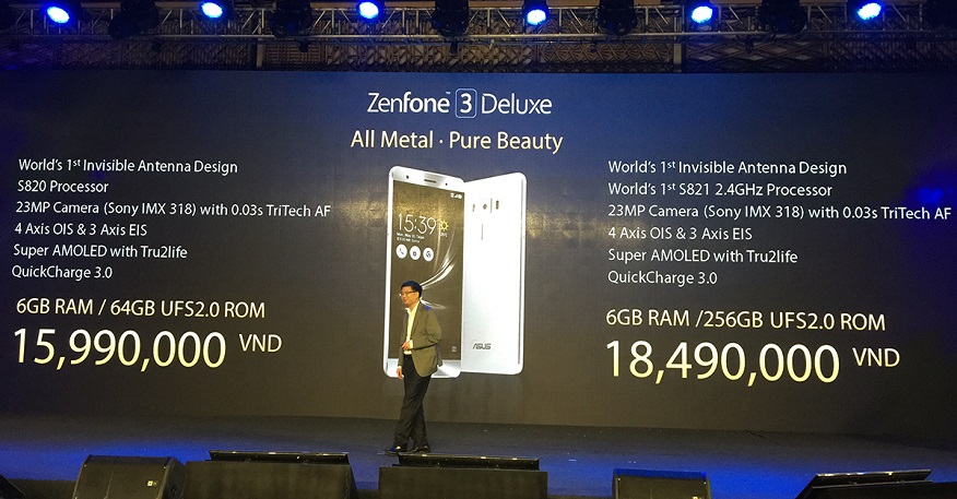 Giá bán và cấu hình của Asus ZenFone 3 Deluxe Giá bán và cấu hình của Asus ZenFone 3 Deluxe