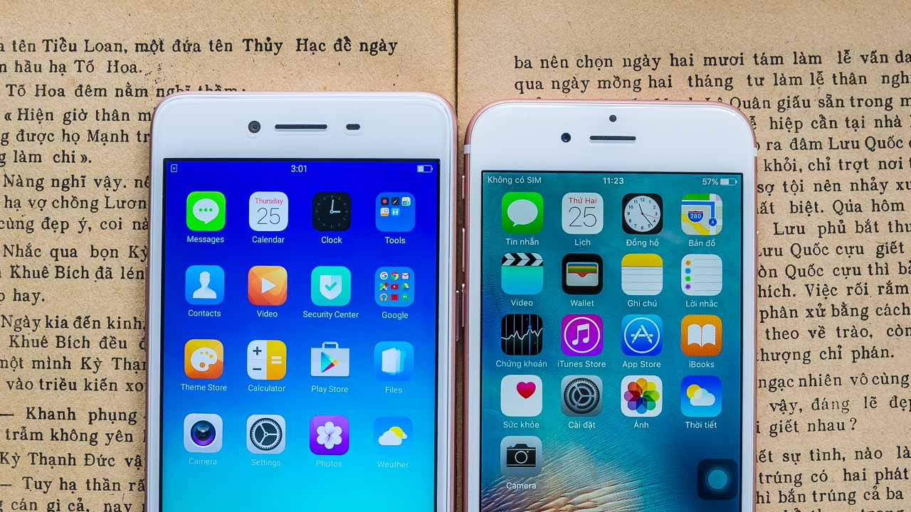 Oppo A37 và iPhone 6s Oppo A37 và iPhone 6s