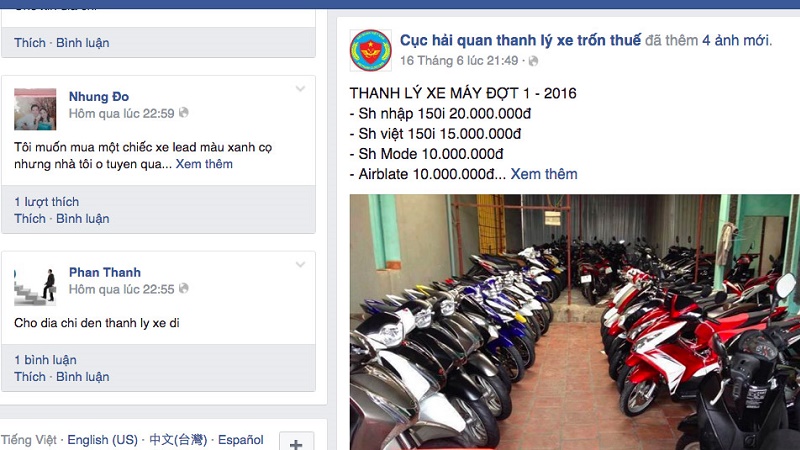 Giả mạo Bộ Công an lừa đảo bán xe trên Facebook Giả mạo Bộ Công an lừa đảo bán xe trên Facebook