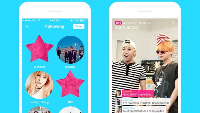 Tập đoàn Naver Hàn Quốc và Viettel vừa cho ra mắt gói cước V Live với mức phí 10.000 đồng/tuần, cho phép người dùng xem không giới hạn ứng dụng phát sóng trực tiếp toàn cầu V Line. Tập đoàn Naver Hàn Quốc và Viettel vừa cho ra mắt gói cước V Live với mức phí 10.000 đồng/tuần, cho phép người dùng xem không giới hạn ứng dụng phát sóng trực tiếp toàn cầu V Line.