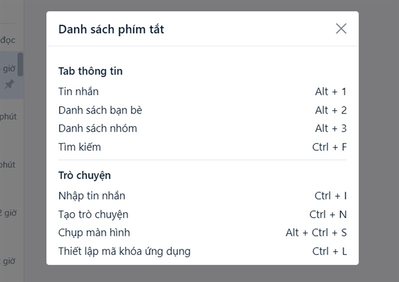 Chức năng Zalo trên máy tính