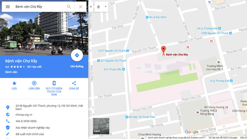 Dùng Google Maps để tìm đường sang bệnh viện! Dùng Google Maps để tìm đường sang bệnh viện!