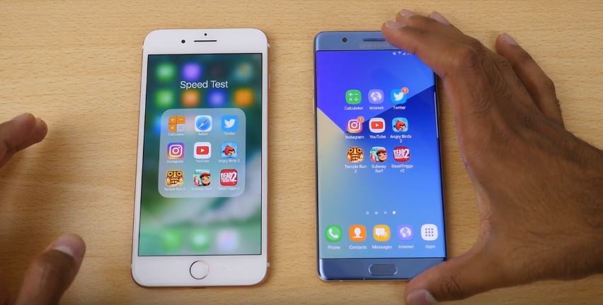 Đọ tốc độ bộ đôi siêu phẩm iPhone 7 Plus và Galaxy Note 7