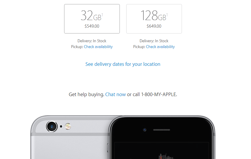 iPhone 6s bản 32 GB có giá bán khá dễ chịu là 549 USD iPhone 6s bản 32 GB có giá bán khá dễ chịu là 549 USD