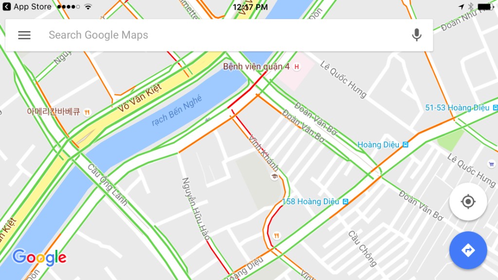 Google Maps cập nhật tình trạng 