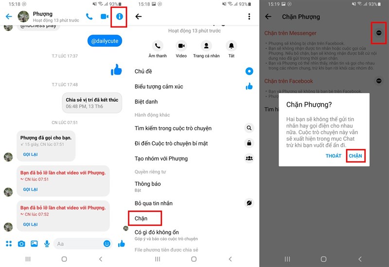 Chặn tin nhắn, cuộc gọi ngay trên Facebook Messenger