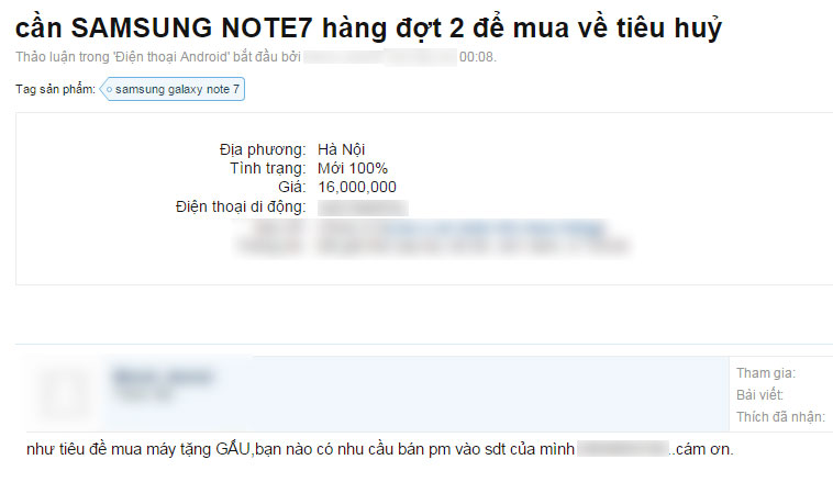 Một thông tin cần mua Note 7 đợt 2 để... 