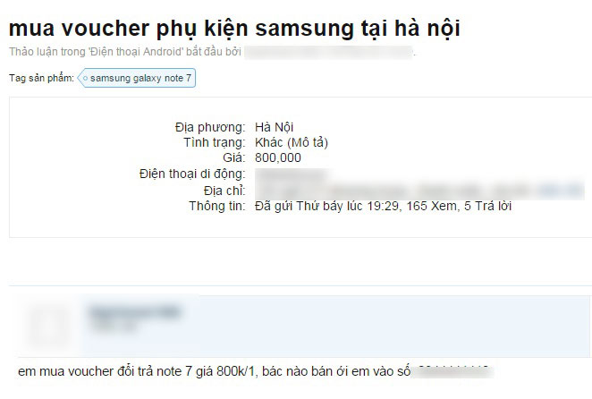 Thông tin tìm mua voucher