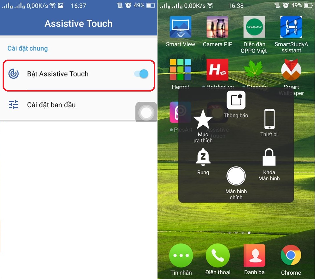 Assistive touch