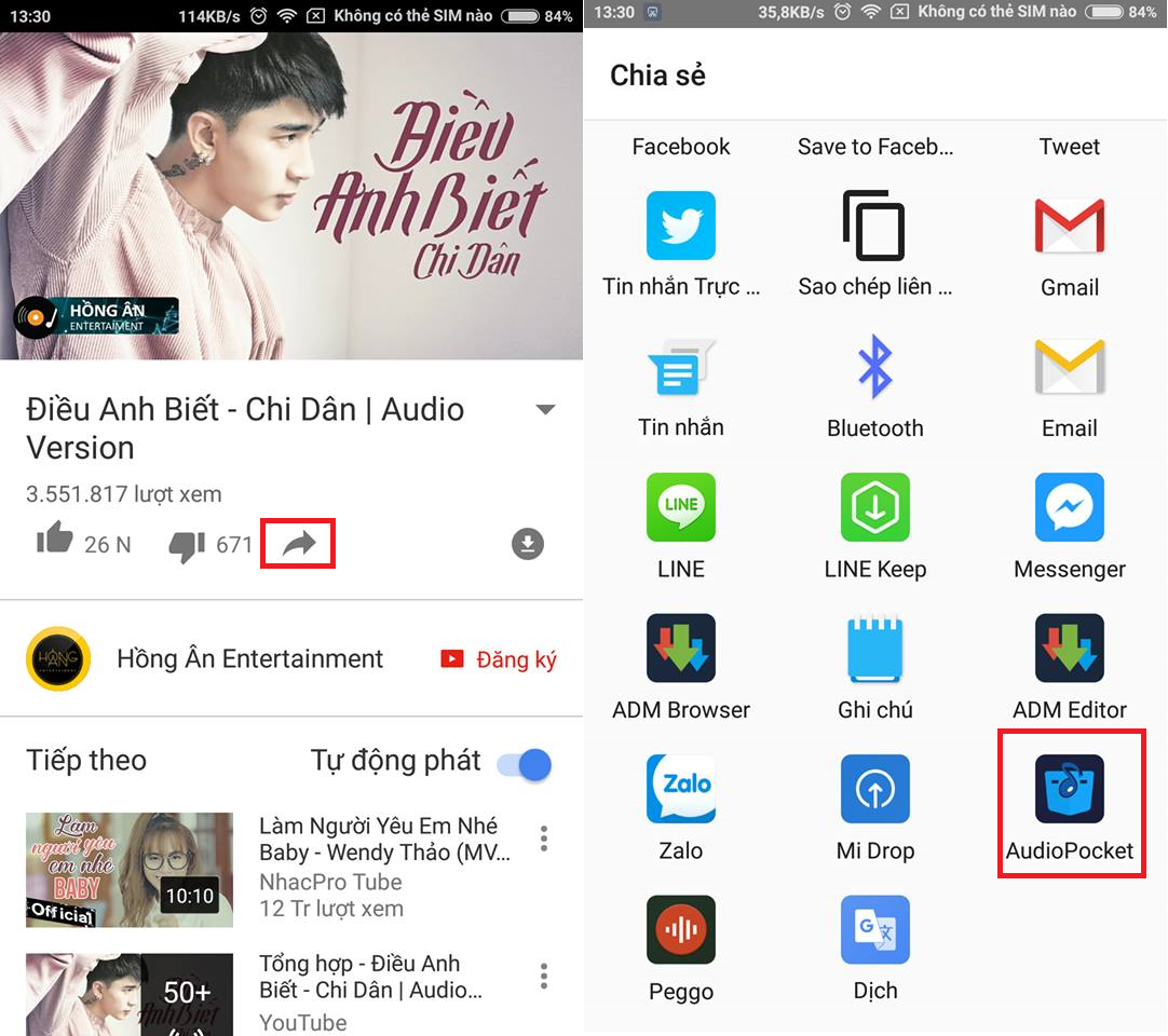 Nghe nhạc video Youtube khi tắt màn hình điện thoại Android.