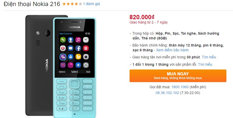 Nokia 216 pin 19 ngày chờ, camera trước có flash chính thức lên kệ TGDĐ Nokia 216 pin 19 ngày chờ, camera trước có flash chính thức lên kệ TGDĐ