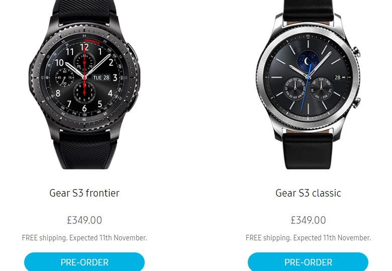 Samsung Gear S3 bắt đầu cho phép đặt hàng trước tại Anh Samsung Gear S3 bắt đầu cho phép đặt hàng trước tại Anh