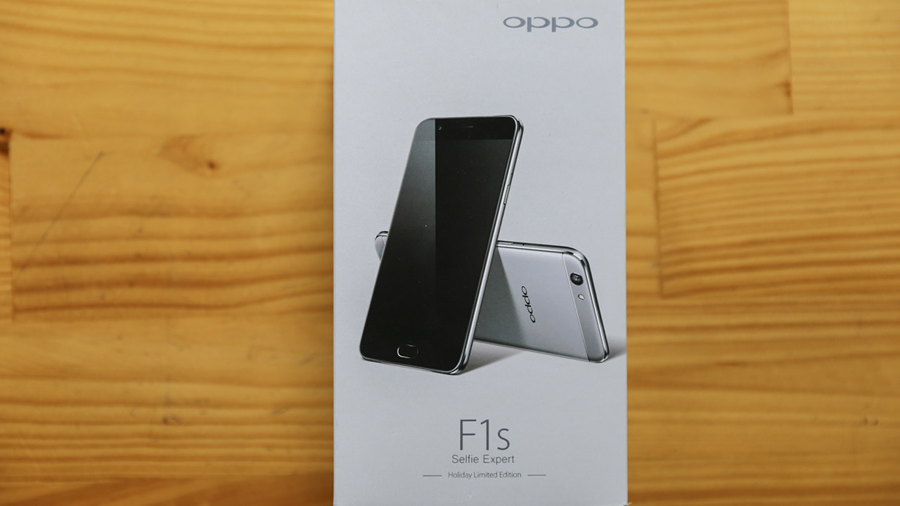 trên tay Oppo F1s grey