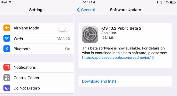 iOS 10.2 beta 2 chính thức phát hành