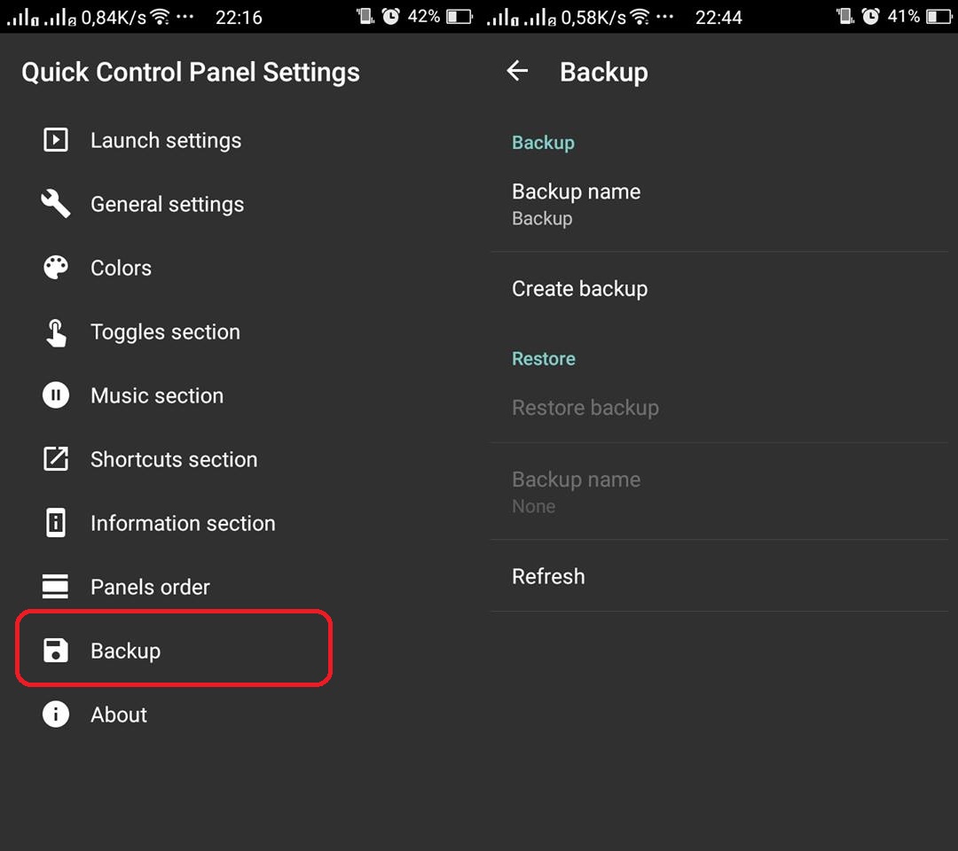 Control center Control center