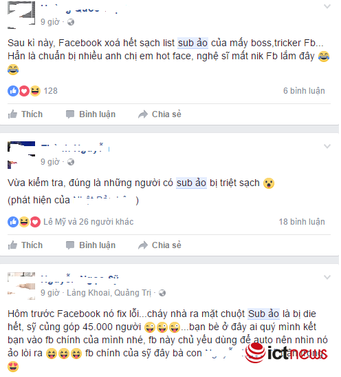 Hàng loạt tài khoản Facebook hot mất lượt theo dõi