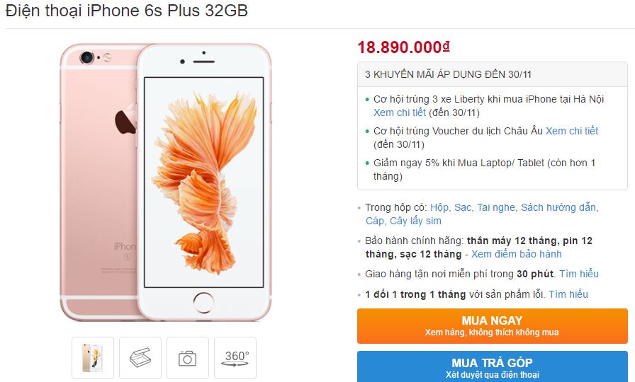 iPhone 6s, iPhone 6s Plus 32GB lên kệ Thế giới di động iPhone 6s, iPhone 6s Plus 32GB lên kệ Thế giới di động