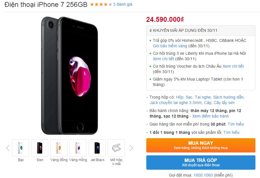 iPhone 7 Jet Black 256GB lên kệ Thế giới di động