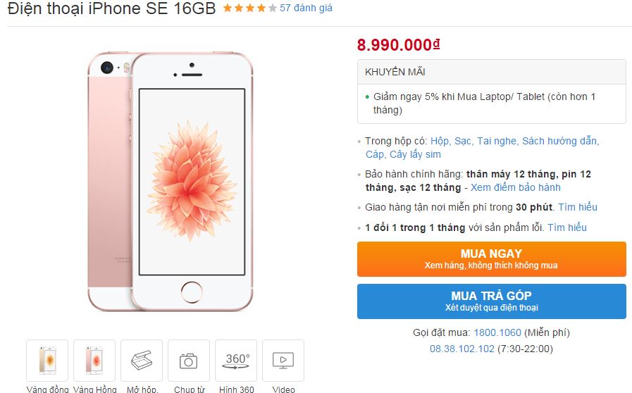 iPhone SE thanh lịch, cấu hình cực mạnh chính thức giảm giá kịch sàn