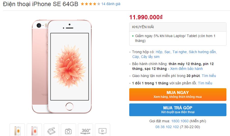 iPhone SE thanh lịch, cấu hình cực mạnh chính thức giảm giá kịch sàn