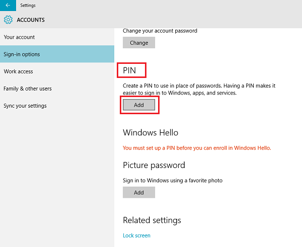 Đăng nhập nhanh hơn với thiết lập mã PIN trên Windows 10 Đăng nhập nhanh hơn với thiết lập mã PIN trên Windows 10