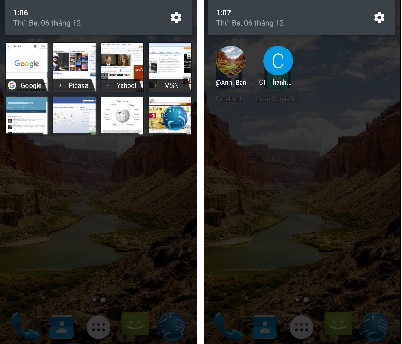 Snap Swipe Drawer: Công cụ giúp gôm các widget về chung Snap Swipe Drawer: Công cụ giúp gôm các widget về chung