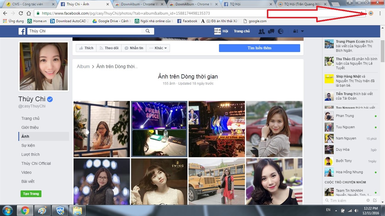 Tải nhanh album ảnh trên Facebook với vài click chuột