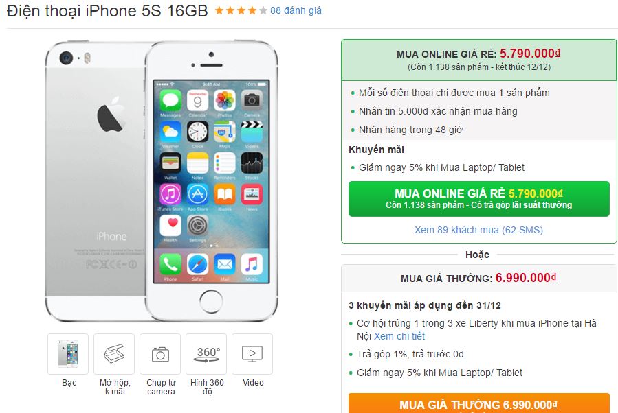 Liệu iPhone 5s có giảm sâu xuống dưới 5 triệu như iPhone 4s? Liệu iPhone 5s có giảm sâu xuống dưới 5 triệu như iPhone 4s?